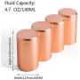 Tea Tins Canister set with Airtight Lids Home Kitchen Canisters for Tea Sugar Coffee Storage Loose Leaf Tea Tin Containers storage nut jar(Rose Gold1, 4PC/4.7OZ)