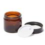 Juvale Amber Glass Jars with Black Lids (14 Pack), 2 Ounces