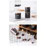 QETU Ceramic Spice Jars Containers Suit, Pepper, Salt, Chili Tank Containers with Lids, Three-Tier Kitchen Sealed jar Storage Rack