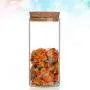 UPKOCH Clear Glass Canisters Food Storage Jar Tank Sealed Cans for Nuts Flowers Coffee Bean Loose Tea with Cork 300ml