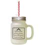 Black Because Someone Love Heaven Little Piece Heaven Frosted Glass Mason Jar With Straw