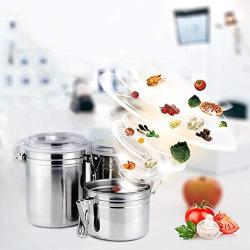 ORANGELD Sealed Jar, Home Kitchen Reusable Grains,Food Canisters Herbs Stainless Steel Storage Bottle Buckle Sealed Jar