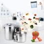 Melo-bell Sealed Jar Home Kitchen Reusable Grains Food Canisters Herbs Stainless Steel Storage Bottle Buckle Sealed Jar
