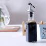 Kitchen seasoning box/Ceramic Condiment Storage Container with Bamboo Wood Tray Glass Seasoning jar Oil Pot Bottle 23 8.3 20cm