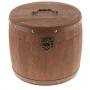 Big Wood Barrel Tea Can Lidded Canister Sugar Bean Coffee Flour Storage Jar - L