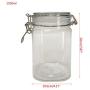 Dsxnklnd 1550ML Plastic Square Clip Top Storage Jar with Airtight Seal Lid Food Candy Container Preserving Kitchen Spice Organizer