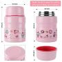 Vmotor Insulated Lunch Container Thermos Food Jar 17 oz Stainless Steel Vacuum Bento Lunch Box for Kids Adult with Spoon Leak Proof Hot Cold Food for School Office Picnic Travel Outdoors