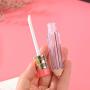 RONRONS 12 Pack Novelty Pencil Shaped Empty Lip Gloss Tubes Containers Gloss Tubes Containers, Clear Mini Refillable Lip Oil Bottles 5ml