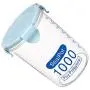 Buckle Transparent PP Plastic Food Container - Airtight Sealed Cans Cereal Round Storage Jar Holders Containers Kitchen Clear Seasoning Containers (Blue, Large) Buckle Transparent PP Plastic Food Container - Airtight Sealed Cans Cereal Round Storage Jar Holders Containers Kitchen Clear Seasoning Containers (Blue, Large)