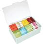 mDesign Stackable Plastic Tea Bag Holder Storage Bin Box for Kitchen Cabinets, Countertops, Pantry - Organizer Holds Beverage Bags, Cups, Pods, Packets, Condiment Accessories - Mint Green/Clear