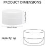 FINGERINSPIRE 20Pcs Cosmetic Containers 5 Gram Plastic Sample Jars(White) Tiny Makeup Sample Containers with lids, Compact Travel Size Containers for Face Hand Body Cream