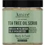 Amire Tea Tree Oil Exfoliating Body and Foot Scrub with Dead Sea Salt, Great for Acne, Dandruff, Athletes Foot, Infused with Argan Oil and Shea Butter to Moisturize