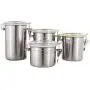 Radish Stars Sealed Leak-Proof Food Storage Container Stainless Steel Container Set of 4 Jar Sets for Food Preservation & Space Saving in Home, Office, Camping, Traveling - Diameter in 3.9 inch Radish Stars Sealed Leak-Proof Food Storage Container Stainless Steel Container Set of 4 Jar Sets for Food Preservation & Space Saving in Home, Office, Camping, Traveling - Diameter in 3.9 inch