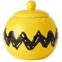 Bundle: Enesco Peanuts Zigzag Ceramic Cookie Jar, and 3 Salt & Pepper Shaker Sets ? Lucy, Snoopy, Charlie Brown, Linus, Woodstock