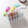 SANGAITIANFU 6 Pcs Transparent Kitchen Seasoning Bottle Storage Box Salt Pepper Jar