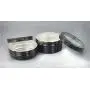 12er Set Runder Klare Aluminium-Tiegel mit Deckel, 60ml, für Nageldesign, Lippenpflege, Kosmetikbehälter, DIY-Creme, Schwarz