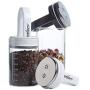 storage jar Grain container Food container Storage Box，Vacuum coffee beans, snacks, dry goods, tea storage, fresh-keeping sealed cans, black
