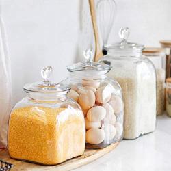 Glass Sealed Jars, Moisture-Proof Kitchen Food Containers, Storage Kimchi/Walnut/Cereal/Oatmeal