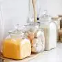 Glasbehälter, feuchtigkeitsdicht, Küchen-Lebensmittelbehälter, Lagerung für Kimchi/Walnüsse/Müsli/Haferflocken
