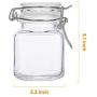 Spice Jars, Flrolove 30 Pack 3.5oz Square Glass Jars with Leak Proof Rubber Gasket & Hinged Lid,Small Glass Containers with Airtight Lids for Home, Party Favors