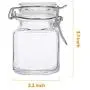 Spice Jars, Flrolove 30 Pack 3.5oz Square Glass Jars with Leak Proof Rubber Gasket & Hinged Lid,Small Glass Containers with Airtight Lids for Home, Party Favors