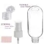 Empty Keychain Bottles, Portable Travel Plastic Bottles, Leakproof Refillable Containers, 50ml/1.6oz with 3 Spray Heads&3 Flip Cap Squeeze Heads