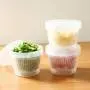 Kitchen Food Storage Box Refrigerator Refrigerated Food Ingredient Storage Box with Drain Hole for Easy Ventilation Crisper Clear