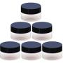 2oz Containers with Lids - Slime Containers, Empty 2 oz Jars 60G/60ml- Travel Cosmetic Containers w/Lids- Clear 2 Ounce Makeup Sample Container, Cream, Lotion, Liquid - BPA Free (6 Pack)