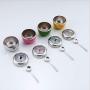 Stainless Steel Spice Storage Containers, Kitchen Condiment Jar Set With Clear Lid Spoon For Salt, Pepper-d