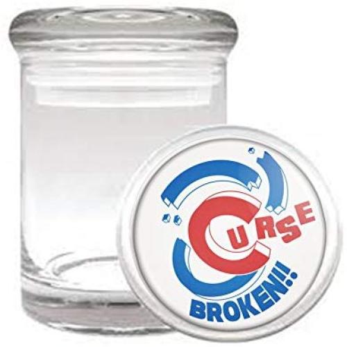 Curse Broken Chicago Baseball Medical Odorless Glass Jar