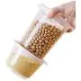 HOMELUNY Set of 4 Kitchen Airtight Plastic Food Jars Clear Cereal Storage Food Container Jars for Candy, Cookie, Rice, Sugar,Flour,Snacks Keeping Food Dry & Fresh High section HOMELUNY Set of 4 Kitchen Airtight Plastic Food Jars Clear Cereal Storage Food Container Jars for Candy, Cookie, Rice, Sugar,Flour,Snacks Keeping Food Dry & Fresh High section