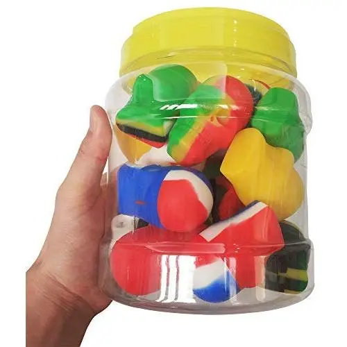 Silikone Behälter 20 Stück/Dose, 15 ml, Schädel-Form, Sortierte Silikonbehälter für Dab-Konzentrate, Wachs, Öl – Aufbewahrungsgläser (1)