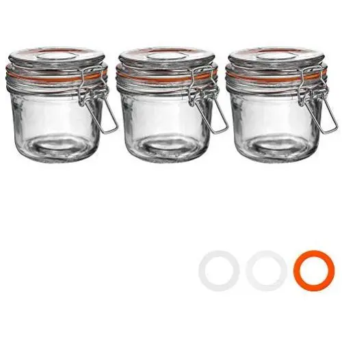 Argon Tableware Preserving/Jam Glass Storage Jars - 350ml - Pack of 3 Argon Tableware Preserving/Jam Glass Storage Jars - 350ml - Pack of 3