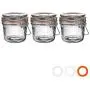 Argon Tableware Preserving/Jam Glass Storage Jars - 350ml - Pack of 3 Argon Tableware Preserving/Jam Glass Storage Jars - 350ml - Pack of 3