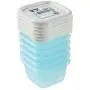 keeeper Freeze Food Box Mia Polar 0,09L Rectangle 6 Pieces in Blue, Polypropylene 6.5 x 6.5 x 4 cm