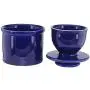 Keramik Butterbehälter Butter Keeper BRT – Butterbehälter mit Buttertrog (Blau)