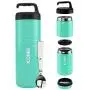 Bouteille isotherme en acier inoxydable stackable ICONIQ Qore avec cuillère rétractable (Pack empilable | Vert éclatant) Bouteille isotherme en acier inoxydable stackable ICONIQ Qore avec cuillère rétractable (Pack empilable | Vert éclatant)
