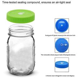 Xigeapg 8Pcs Wide Mouth Mason Jar Lids with Straw Hole for Ball & Kerr Mason Jar, Great for Drinking & Food Storage