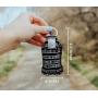 Zario Empty Travel Size Bottle and Keychain Holder - Refillable Bottles for Soap, Lotion, and Liquids - 30 ML Flip Cap Reusable Bottles with Keychain Carriers (stripes)