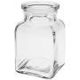 Viva Haushaltswaren Glass jar with Glass stoppers, Round Stopper, Candy jar, Tea Caddy, Collecting Glass, etc. usable (Including a Scoop), Glass, Transparent, 2 x 150ml