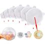 Silicone Stretch Lids, 6 Pack Various Sizes Reusable Silicone Food Covers, Durable Expandable Lids to Keep Food Fresh, for Container, Bowl, Can and Drinking Glass with Expire Date Tracker