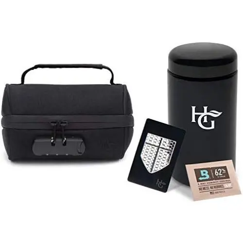 Bocal Herb Guard - 1 Oz (500 ml) avec Boîtier de Protection Anti-Odeur Verrouillable, Lot Incluant Sac d'Humidité, Carte de Préparation HG et Sacs de Rangement Refermables. Bocal Herb Guard - 1 Oz (500 ml) avec Boîtier de Protection Anti-Odeur Verrouillable, Lot Incluant Sac d'Humidité, Carte de Préparation HG et Sacs de Rangement Refermables.
