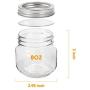 Mason Jars, glass jar 8OZ With Regular Lids and Bands,Ideal for Jam,Honey,Wedding Favors,Shower Favors,Baby Foods,24 PACK