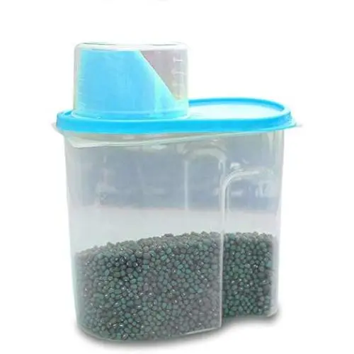 Contenants de stockage Yagaga pour aliments, boîtes de rangement transparentes en plastique étanches, conservation fraîche, rangement et organisation de placards, ensemble de 4 pièces (Bleu) Contenants de stockage Yagaga pour aliments, boîtes de rangement transparentes en plastique étanches, conservation fraîche, rangement et organisation de placards, ensemble de 4 pièces (Bleu)