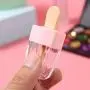16 Stück Leere Lippengloss-Tubes 5ml/0,2oz Niedliche Rosa Eiskreism Form Befüllbare Lippenbalsam Flaschen Kosmetik Probenbehälter DIY Lippenlack-Vials Lagerflasche für Frauen Make-up Mädchen Schönheit
