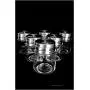 Bocal de Rangement en Verre pour 6 Épices avec Bouchons en Inox