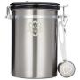 Java Shield Coffee Container ? Airtight Canister with co2 Valve for Freshness ? Large Stainless Steel Container with Scoop - Keep Beans and Ground Coffee Fresh Longer ? Built-In Calendar Wheel