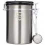 Java Shield Coffee Container ? Airtight Canister with co2 Valve for Freshness ? Large Stainless Steel Container with Scoop - Keep Beans and Ground Coffee Fresh Longer ? Built-In Calendar Wheel Java Shield Coffee Container ? Airtight Canister with co2 Valve for Freshness ? Large Stainless Steel Container with Scoop - Keep Beans and Ground Coffee Fresh Longer ? Built-In Calendar Wheel