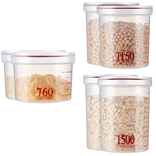 Plastic Sealed Jars, Kitchen Household Grain Storage Tanks, Storage Seasoning/Coffee/Oatmeal