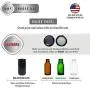 Dunkelglass-Behälter für Cannabis/CBD – 1000 ml (2 Oz) – Premium UV-Schutzglas, luftdicht, diskret mit 2-8g Boveda Feuchtigkeitsriegeln, 2 Smellproof Versiegelungsbeuteln, individuell anpassbare Aufkleber & Beschriftungstusche